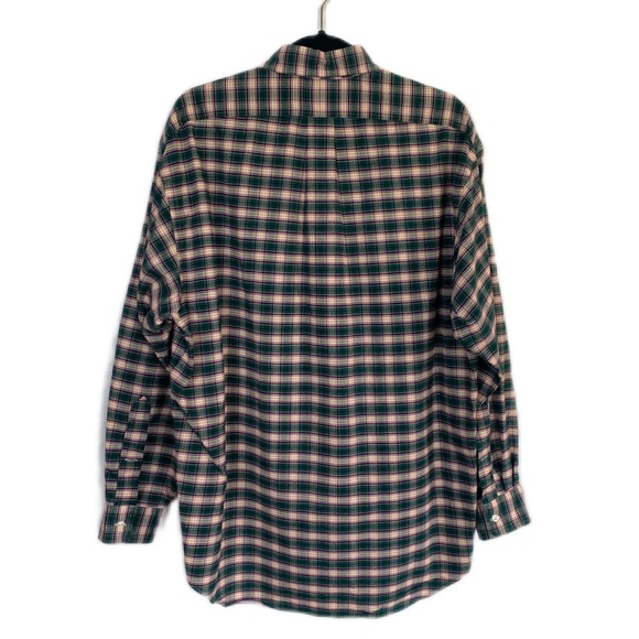 Ralph Lauren Mens SZ M Green Plaid Cotton Button Down “Big Shirt” - Picture 3 of 11
